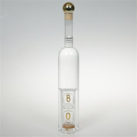 80. Geburtstag Grappa Flasche