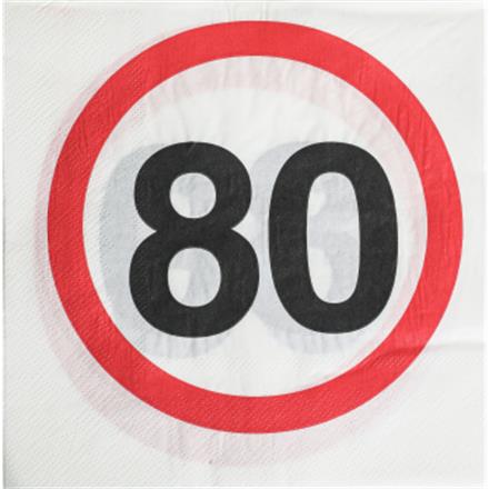 80. Geburtstag Servietten