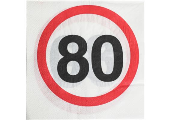 80. Geburtstag Servietten