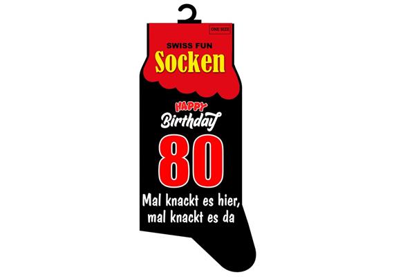 80. Geburtstag Socken