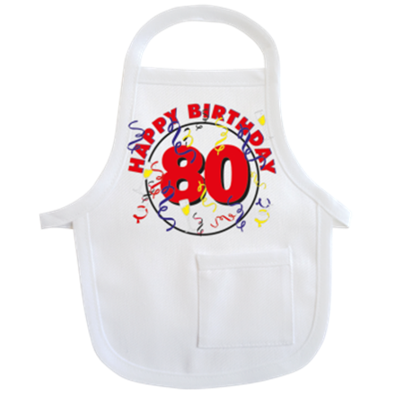80 Happy Birthday Mini-Schürze
