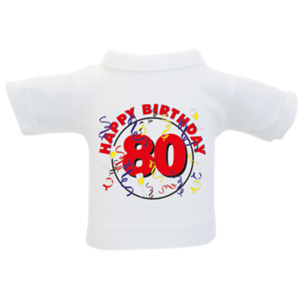 80 Happy Birthday Mini-T-Shirt