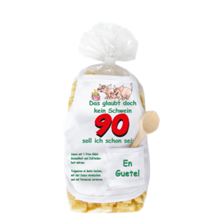 90. Geburtstag Schwein Pasta