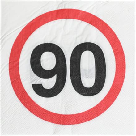 90. Geburtstag Servietten