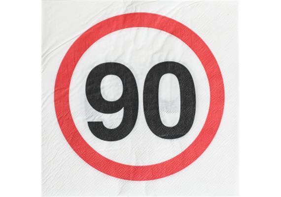 90. Geburtstag Servietten