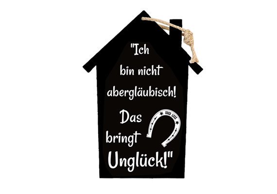 Aberglaube Holzschild | Bild 1