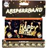 Absperrband gold Happy Birthday