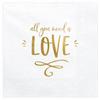 All you need is love Serviette (gold)
