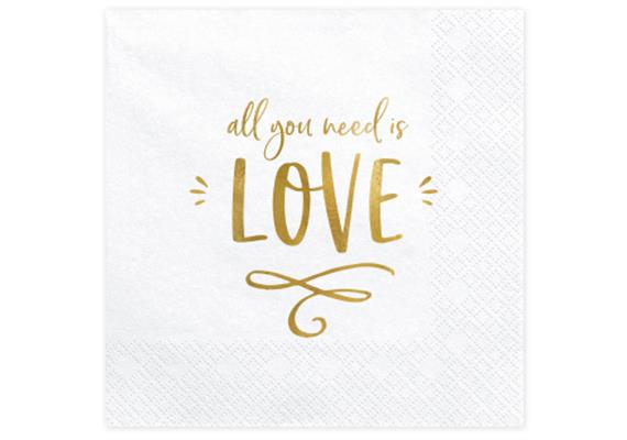 All you need is love Serviette (gold) | Bild 1