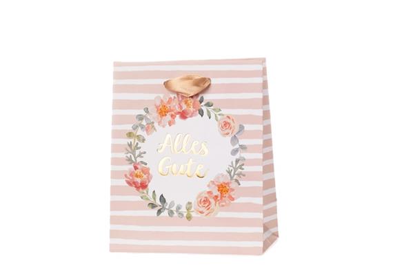 Alles Gute Blumenkranz Geschenktasche (S)