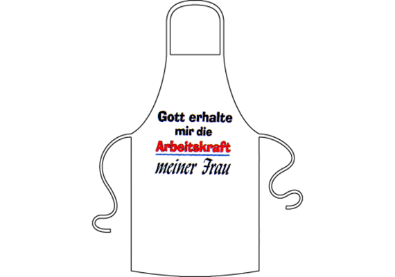 Arbeitskraft Frau Schürze