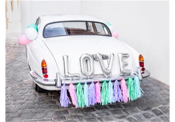 Auto Dekoration Hochzeit (pastell) | Bild 1