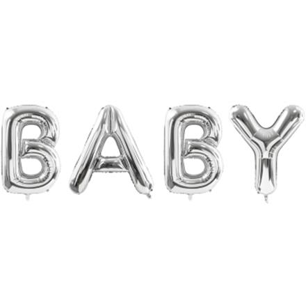 Baby Ballonset silber (86 cm)