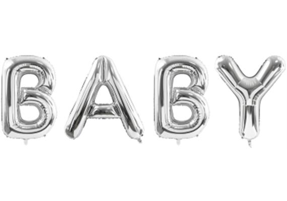 Baby Ballonset silber (86 cm) | Bild 1