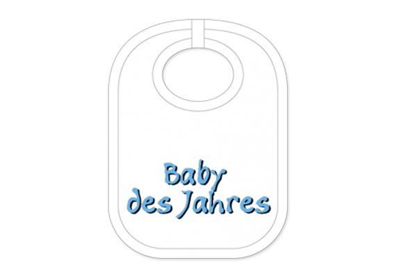 Baby des Jahres Babylatz - Textilfarbe hellblau | Bild 1