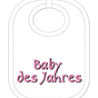 Baby des Jahres Babylatz - Textilfarbe rosa | Bild 1