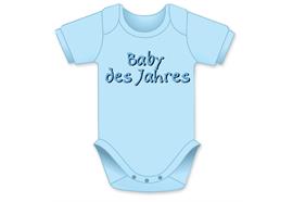 Baby des Jahres hellblau Body - Grösse 62/68