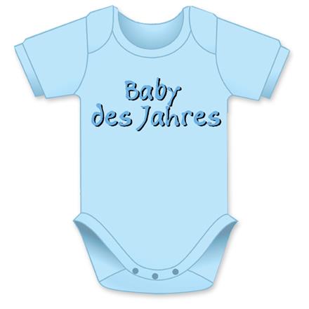 Baby des Jahres hellblau Body