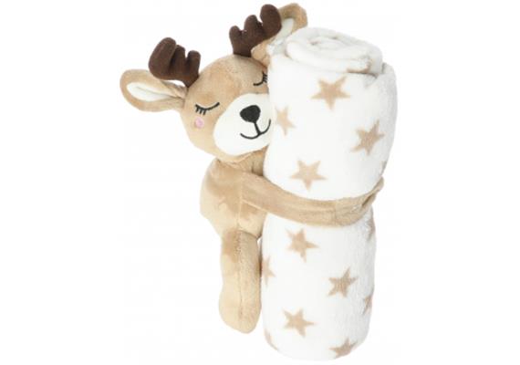 Babydecke mit Plüsch Rentier
