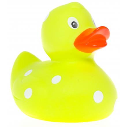 Badeente Punkte grün (8 cm)