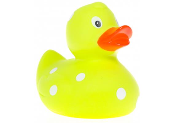 Badeente Punkte grün (8 cm)