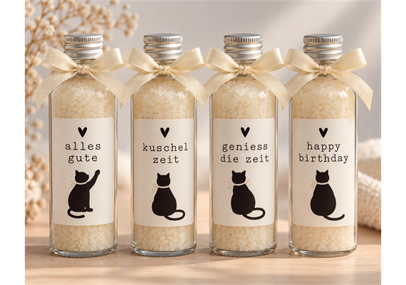 Badesalz Flaschen gross Katzen | Bild 1