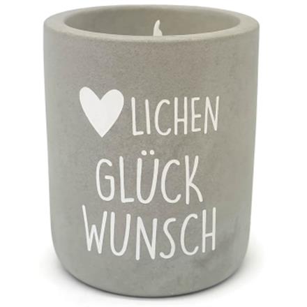 Beton Kerze Glückwunsch