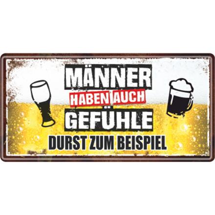 Bier Metallschild Männer Gefühle