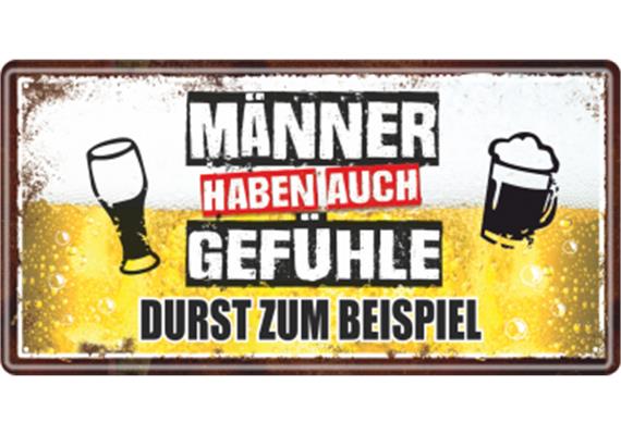Bier Metallschild Männer Gefühle
