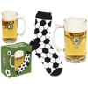 Bierglas Fussball mit Socken