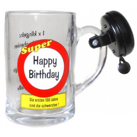 Bierkrug Klingel Happy Birthday