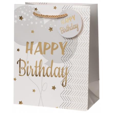 Birthday Ballone weiss Tasche (M)