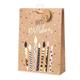 Birthday Kerzen braun Geschenktasche (L)
