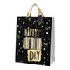 Birthday schwarz/gold Geschenktaschen (L)