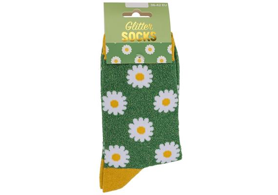 Blumen Glitzer Socken (36/42)