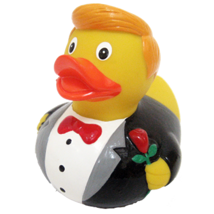 Bräutigam Rose Badeente