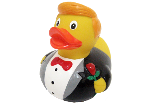 Bräutigam Rose Badeente