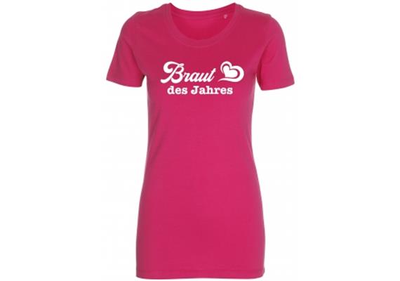 Braut des Jahres T-Shirt pink - M