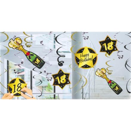 Deko-Spiralen 18. Geburtstag