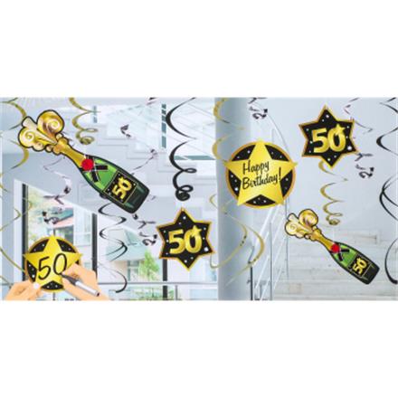 Deko-Spiralen 50. Geburtstag