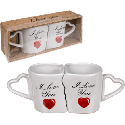 Doppel-Tasse I Love You