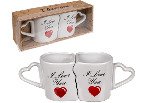 Doppel-Tasse I Love You