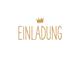 Einladungskarten Krone gold