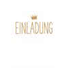 Einladungskarten Krone gold