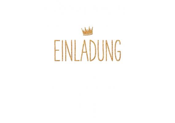 Einladungskarten Krone gold | Bild 1
