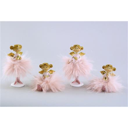 Engel Feder rosa (6,5 cm / 10,5 cm)