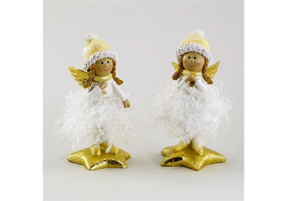 Engel Goldstern Rock weiss (10 cm)