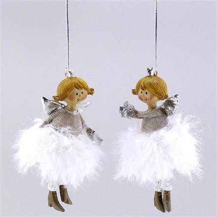 Engel Hänge Federrock weiss (11 cm)
