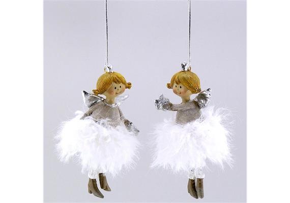 Engel Hänge Federrock weiss (11 cm)