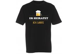 Er heiratet Bier T-Shirt - S